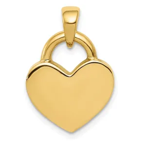 14k Two Tone Gold Reversible Heart Charm