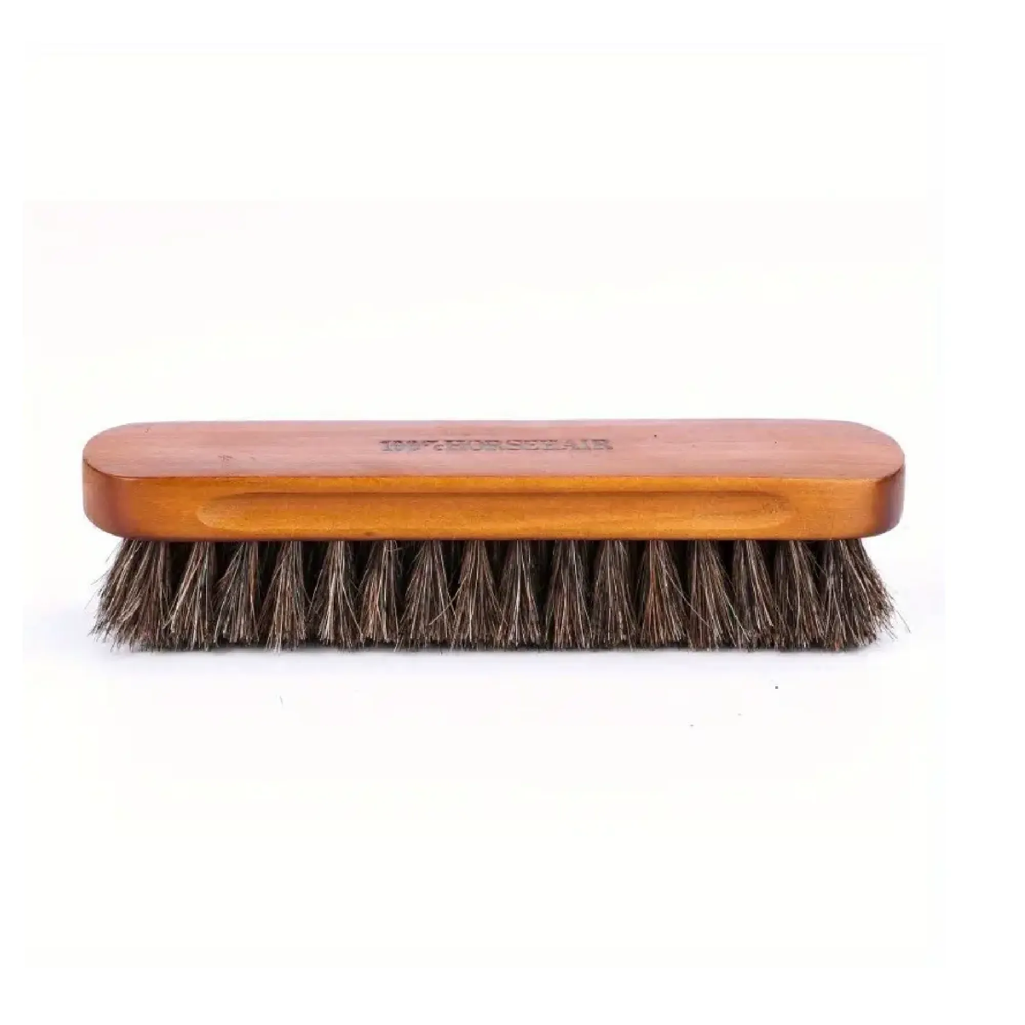 1PC Wooden Horsehair Brush, Shoe Cleaning & Polishing Tool