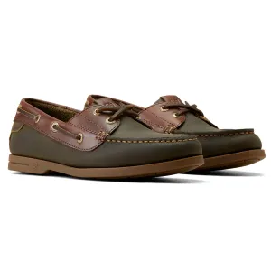 Ariat Women's Antigua Deck Shoe - Olive Night