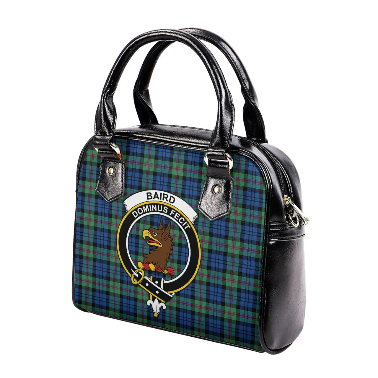 Baird Ancient Tartan Shoulder Handbags with Family Crest