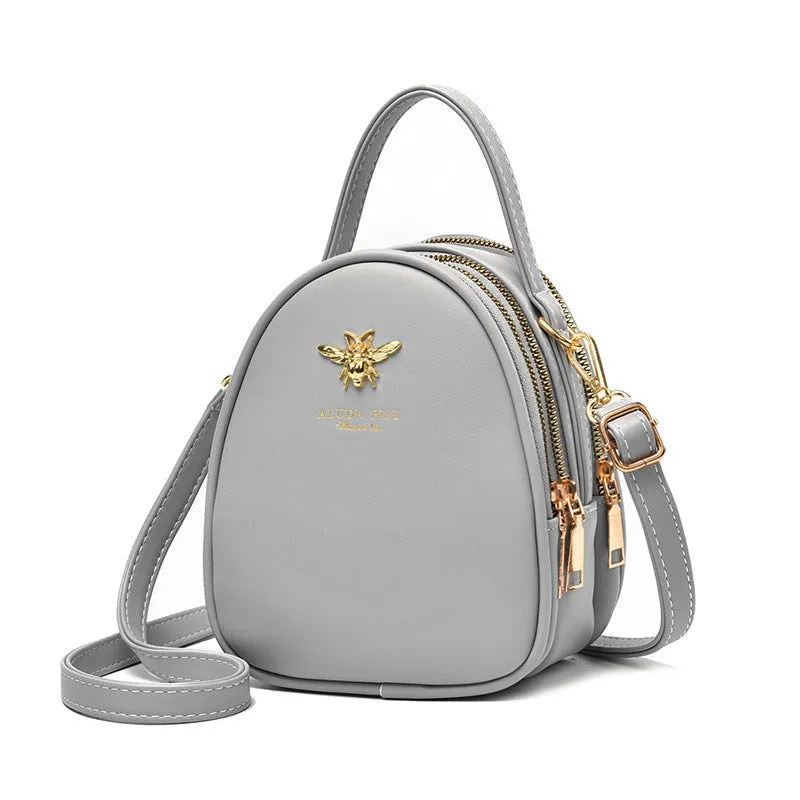 Bee Pendant Crossbody Mini Leather Handbags