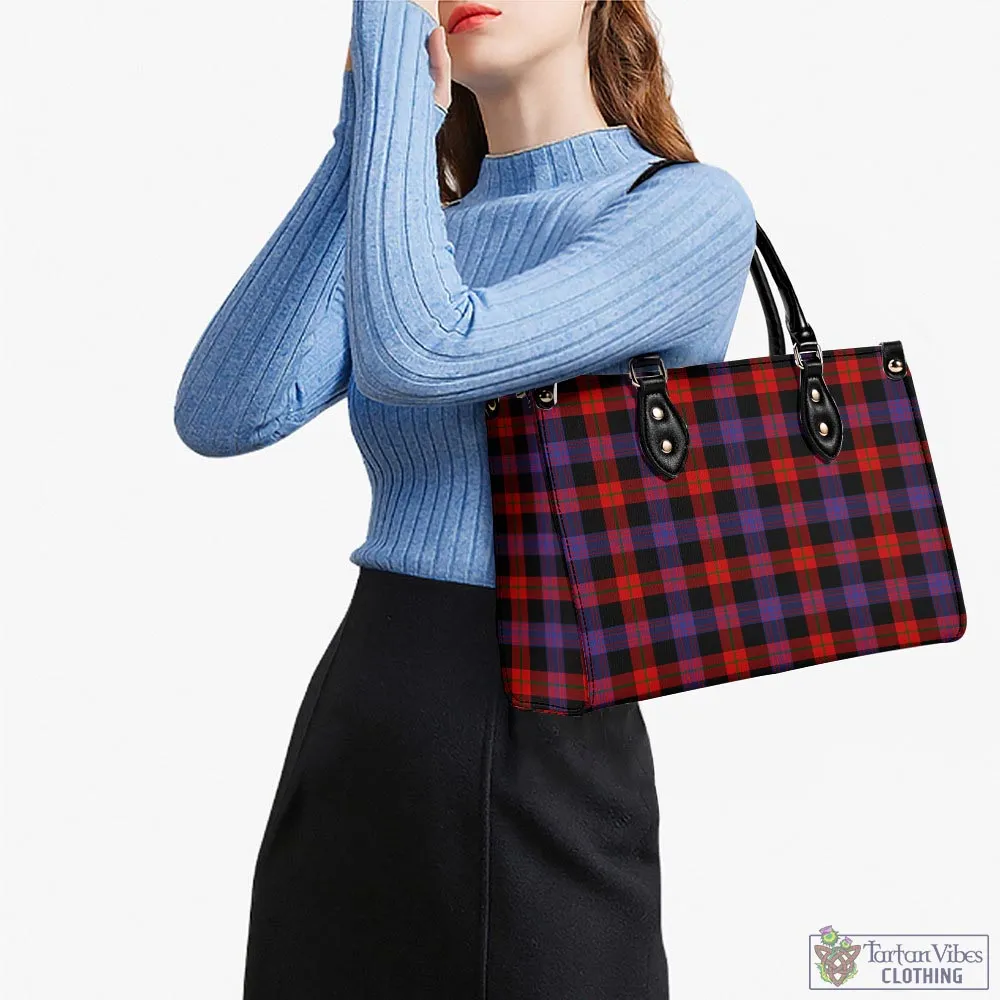 Broun Modern Tartan Luxury Leather Handbags