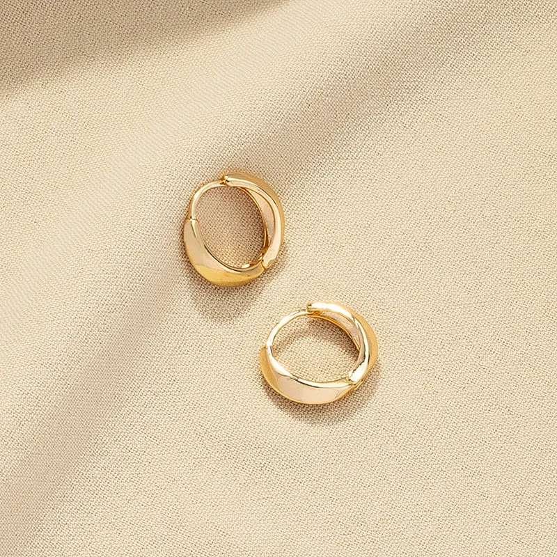 Chic Gold Metal Circle Earrings