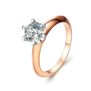 Crystal Stone Engagement Ring