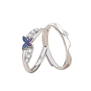 Custom Matching Butterfly Rings Set for Couples