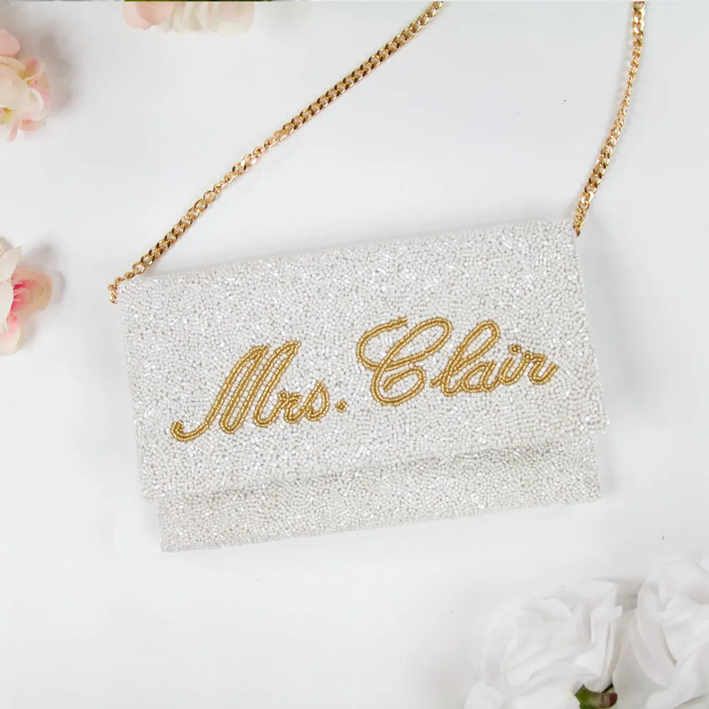 Customized Mrs Bridal Clutch Bag (LHFC)