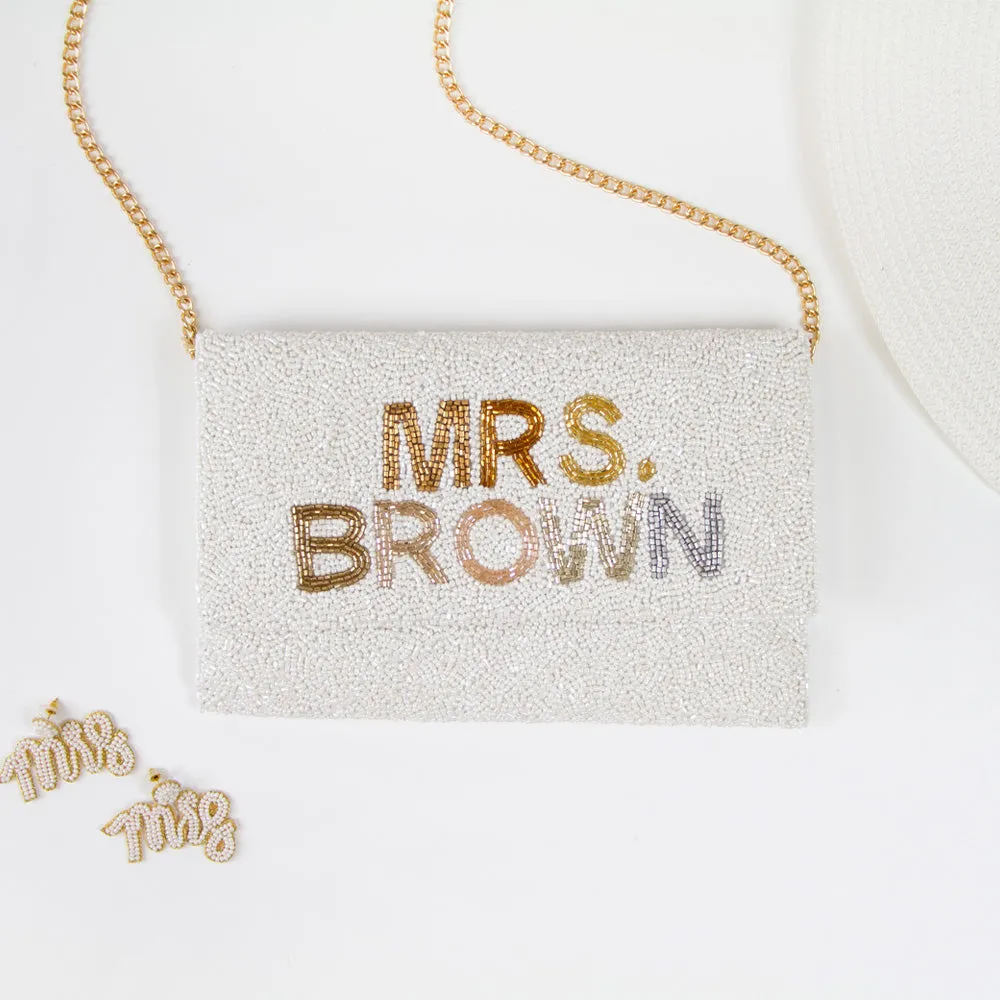 Customized Mrs Bridal Clutch Bag (LHFC)