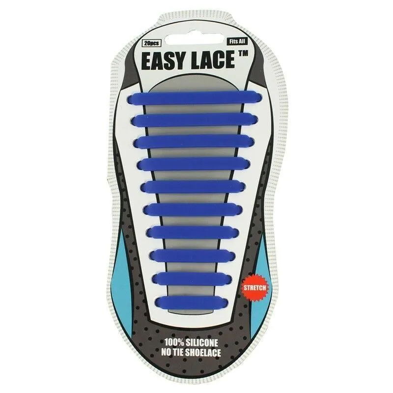 Easy Lace No Tie Elastic Silicone Slip On Trainers Shoelaces 20 Piece