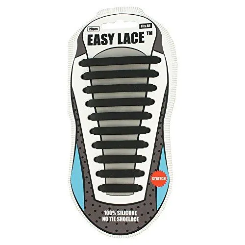 Easy Lace No Tie Elastic Silicone Slip On Trainers Shoelaces 20 Piece