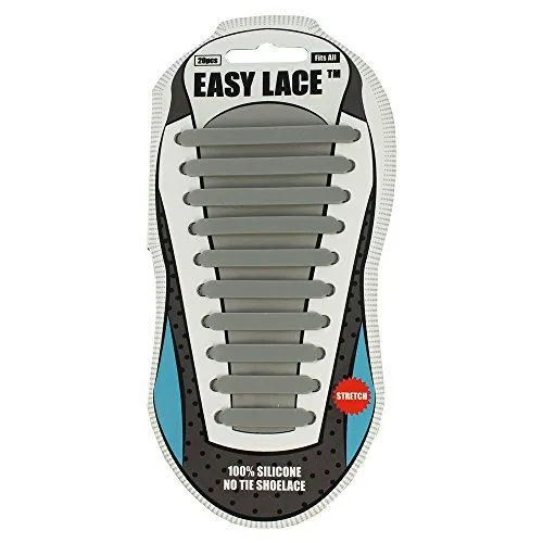 Easy Lace No Tie Elastic Silicone Slip On Trainers Shoelaces 20 Piece