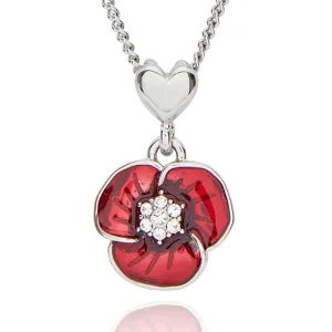 Equilibrium Suspended Poppy Heart Necklace