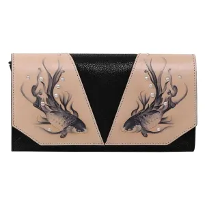 Fish Black Crossbody Clutch Bag