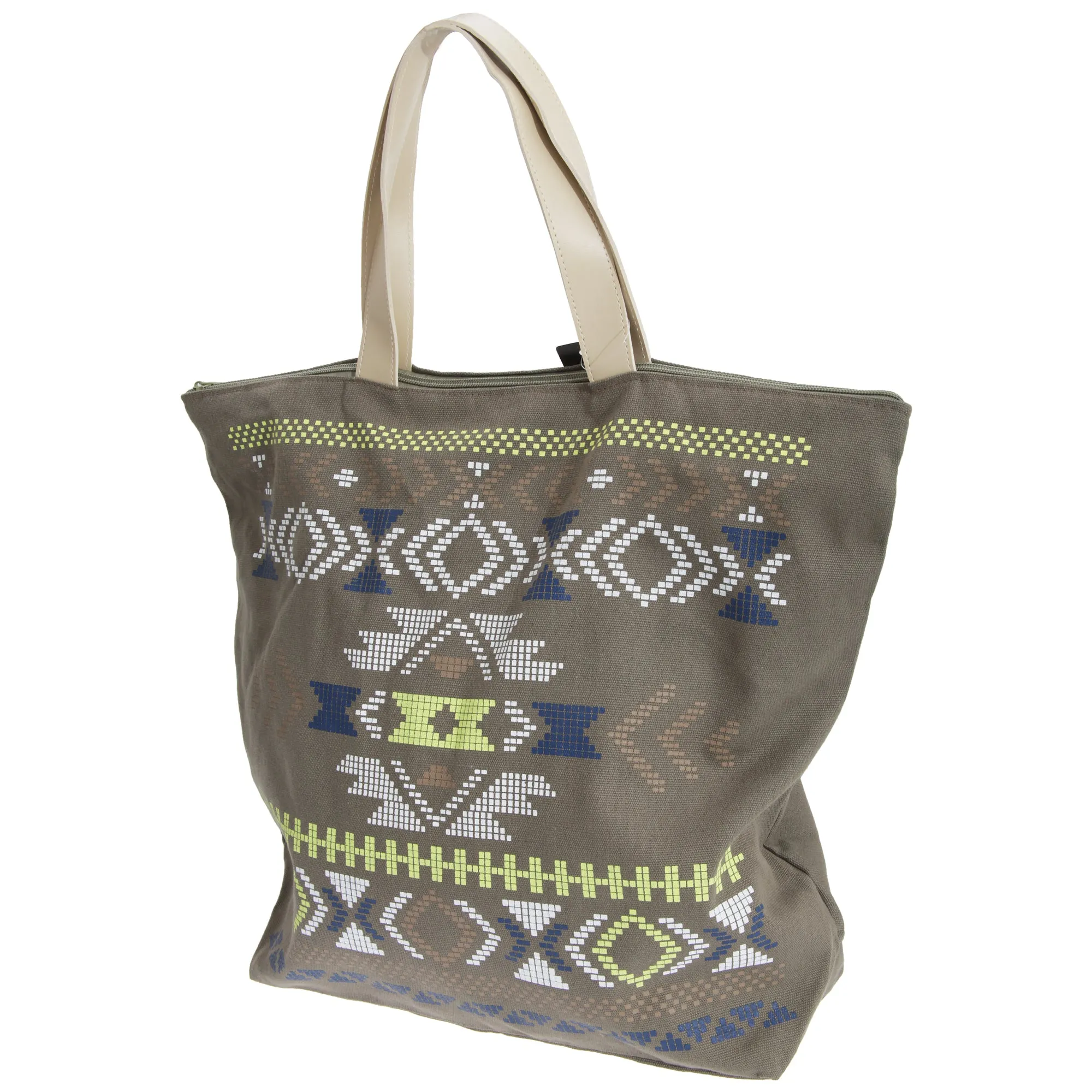 FLOSO Womens/Ladies Cotton Rich Aztec Print Top Handle Handbag