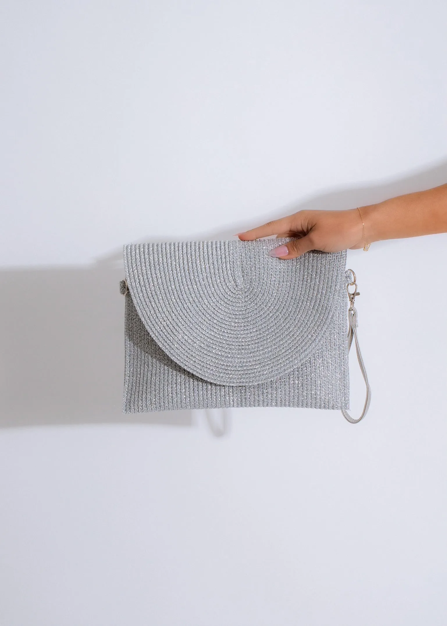 Glam Sparkle Glitter Handbag Silver