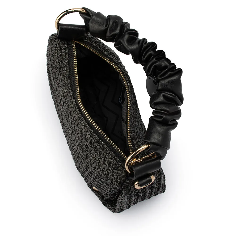 Gypsy Woven Slouch Bag in Black