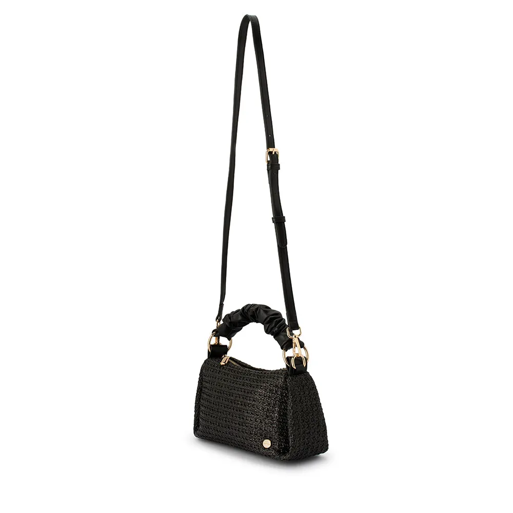 Gypsy Woven Slouch Bag in Black