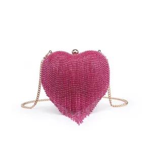 Heart Crystal Evening Bag