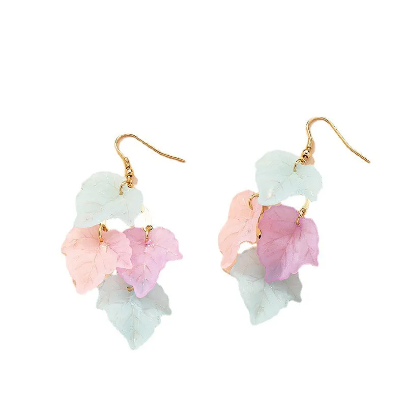 Leafy Chic Metal Earrings - Vienna Verve Collection