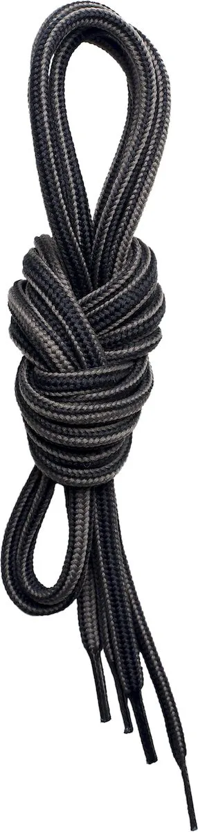 Lundhags Shoe Laces 180 cm Black/Grey | Buy Lundhags Shoe Laces 180 cm Black/Grey here | Outnorth