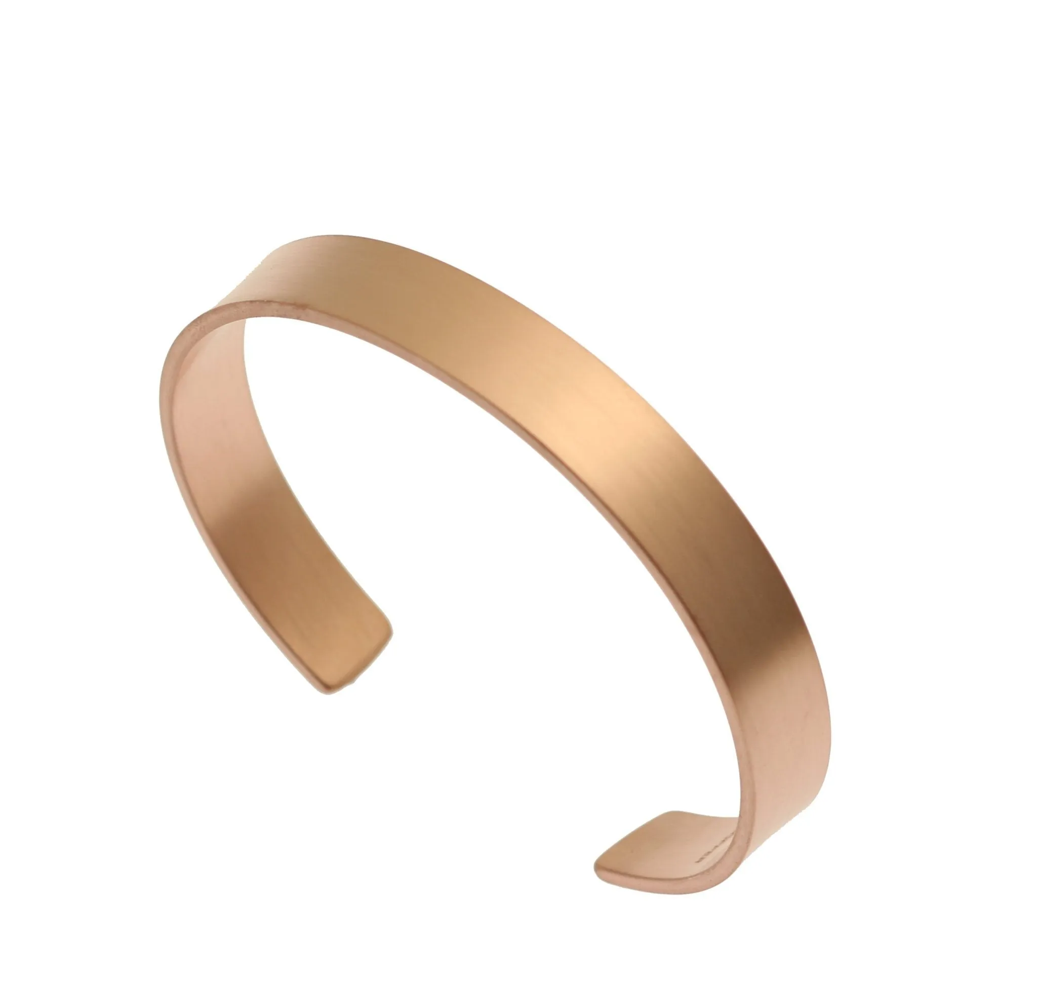 Men's Brushed Copper Cuff Bracelet - 10mm Wide