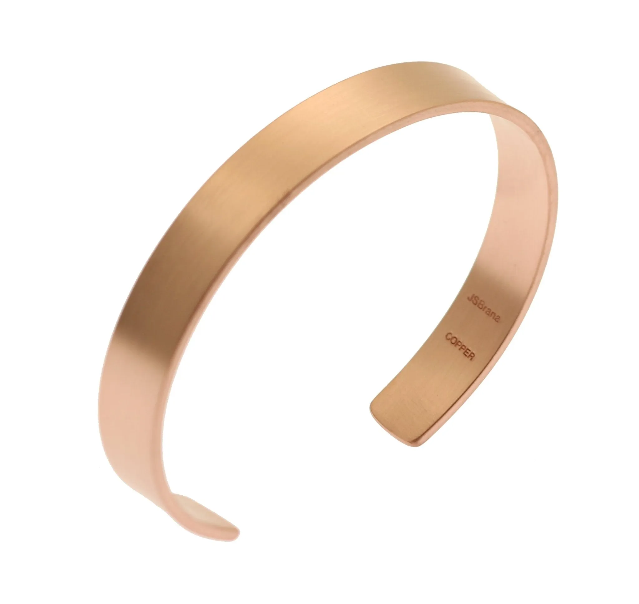 Men's Brushed Copper Cuff Bracelet - 10mm Wide