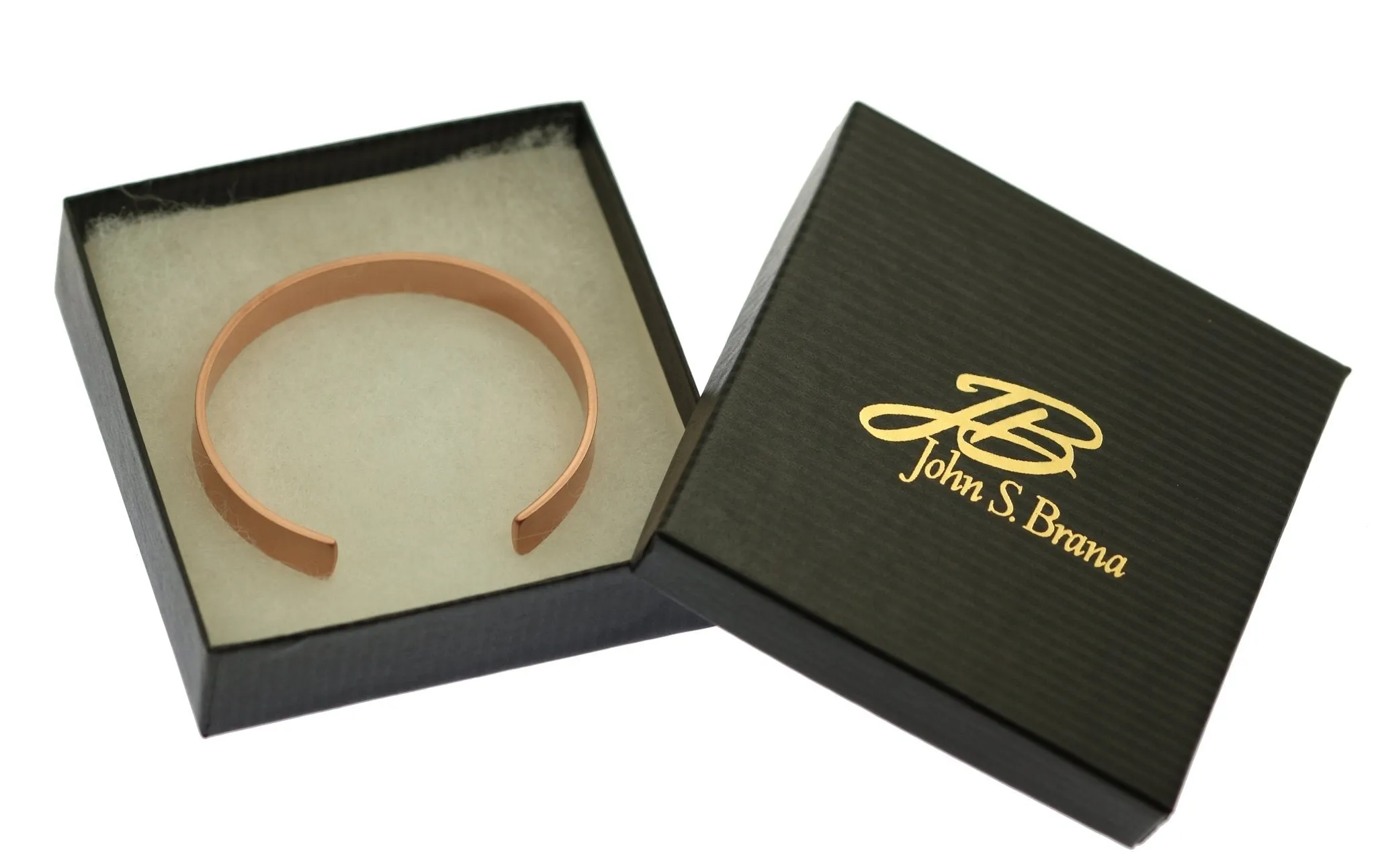 Men's Brushed Copper Cuff Bracelet - 10mm Wide