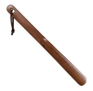 Muso Wood Shoe Horn Long Handle 15" for Seniors,Wooden Shoehorn (Color Walnut Lite)