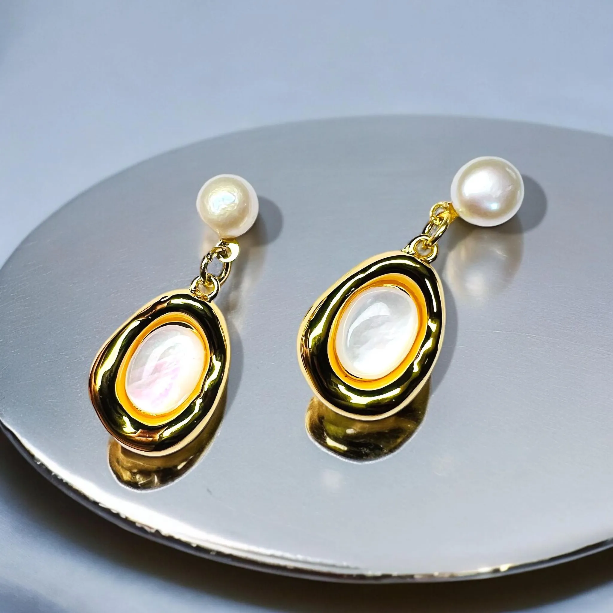 Noble Pearl Drop Earrings