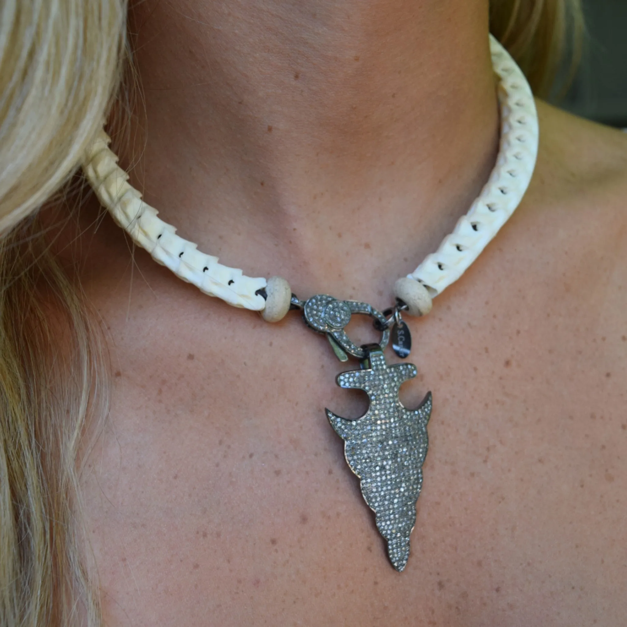 Pave Diamond Arrowhead Pendant