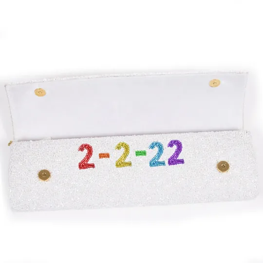 Personalized Half Barrel Rainbow Beaded Clutch Bag (KS)