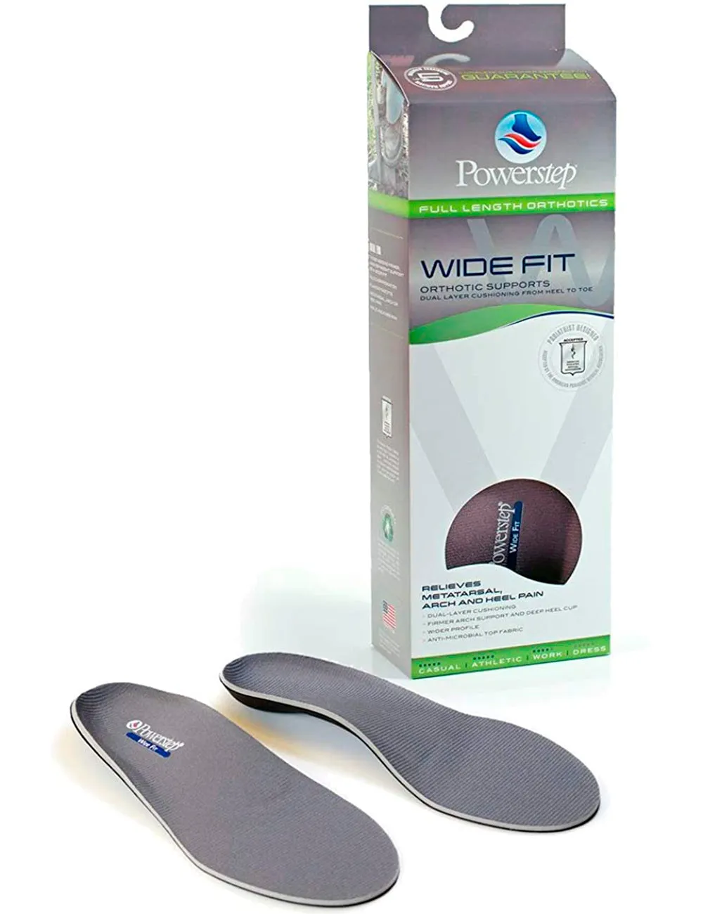 Powerstep (#PSW) Wide Fit Full Length - One Pair