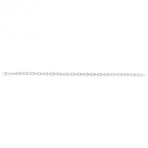 Rectangle Link 9ct White Gold Bracelet GB521