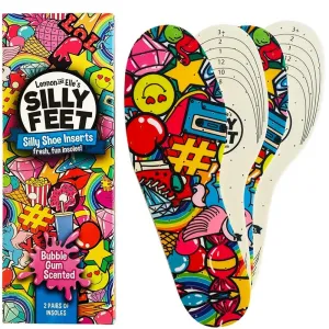 Silly Feet Kids Insoles | Child Replacement Insole Shoe Sole Inserts for Children | 2 Pairs