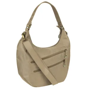 Travelon Hack-Proof Convertible Hobo with RFID Protection - Champagne