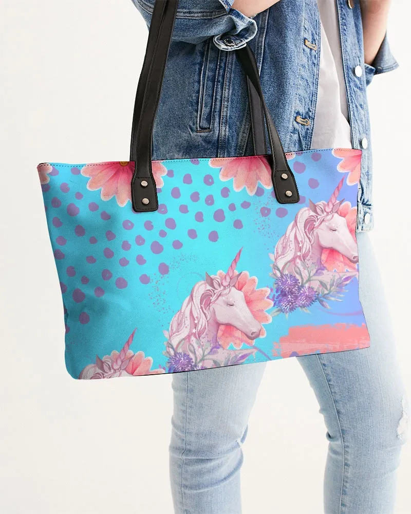 Unicorn Flowers Tote Bag