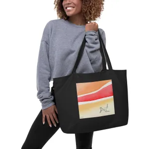 Zen Watercolor 13 Large organic tote bag