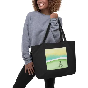 Zen Watercolor 18 Large organic tote bag