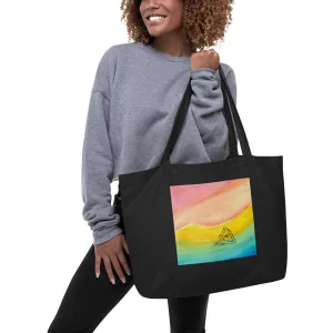 Zen Watercolor 8 Large organic tote bag